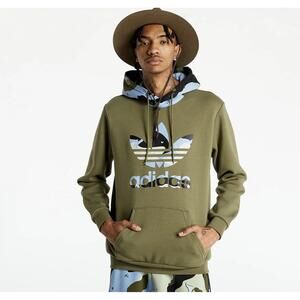 ADIDAS ORIGINALS Olive Green Blue Camo Hoodie Medium